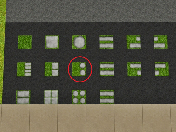 Sims 3 — Grass Two Stones by Prickly_Hedgehog — Luscious grass with two stepping stones