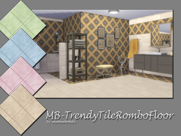 Sims 4 — MB-TrendyTileRomboFloor by matomibotaki — MB-TrendyTileRomboFloor, stylish tile floor matching the Rombo tile
