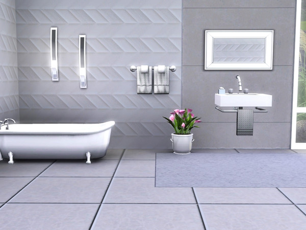 Sims 3 — White Stripes by Prickly_Hedgehog — White stripes on white background. Found under geometric.