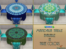 Sims 4 — Mandala Table by DragonQueen — A gorgeous mandala graces this 2x2 table with plenty of extra slots for decor,