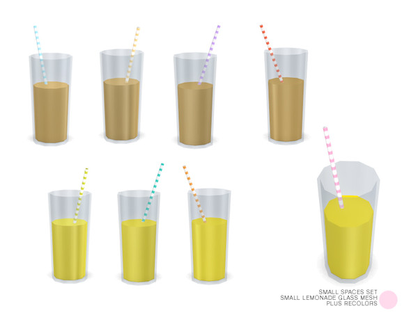 Sims 4 — Small Lemonade Glass Mesh by DOT — Small Lemonade Glass Mesh by DOT of The Sims Resource