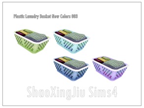 Sims 4 — Plastic Laundry Basket New Colors 003 by jeisse197 — 4 recolor in, hope you like it! Category : Objects Please
