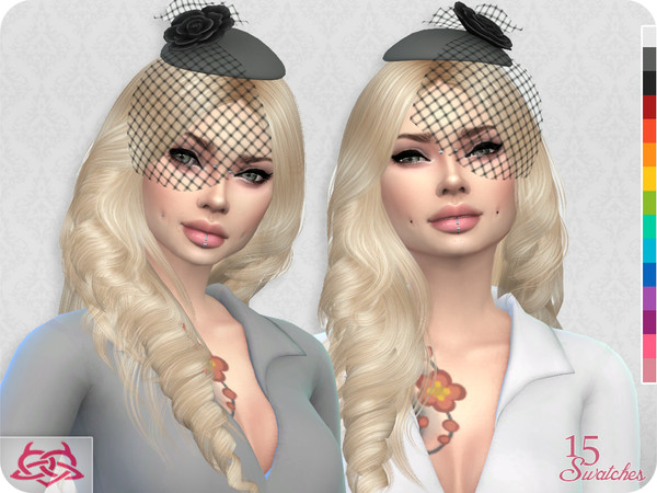 Sims 4 — Retro Headdress Left (original mesh) by Colores_Urbanos — 15 recolors - hat New mesh made by me - Your game