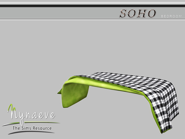 Sims 4 — Soho Blanket by NynaeveDesign — Soho Bedroom - Soho Blanket Located in: Decor - Rugs Price: 53 Tiles: 2x2 Color