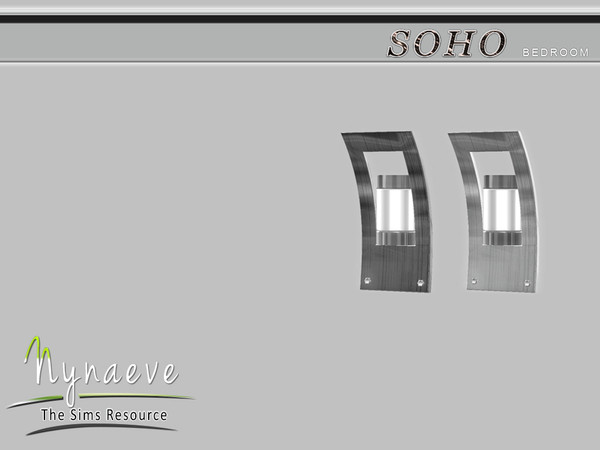 Sims 4 — Soho Wall Fixture by NynaeveDesign — Soho Bedroom - Wall Fixture Located in: Lighting - Wall Lighters Price: 100