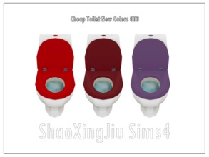 Sims 4 — Cheap Toilet New Colors 003 by jeisse197 — 3 recolor in, hope you like it! 1.Added button 2.lid color change