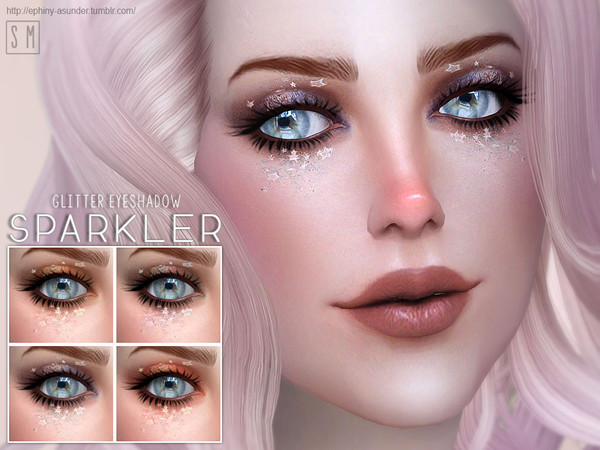 Sims 4 — [ Sparkler ] - Glitter Eye Shadow by Screaming_Mustard — A new glittery eyeshadow with star sparkles. For