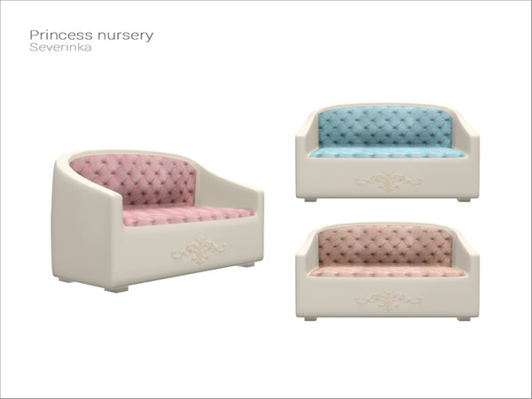 Sims 4 — [Princess nursery] - sofa by Severinka_ — Sofa 2-seater From the set 'Princess nursery' Build / Buy category: