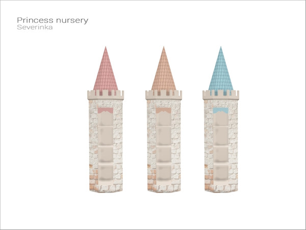 Sims 4 — [Princess nursery] - castle shelf by Severinka_ — Castle shelf with slots From the set 'Princess nursery' Build