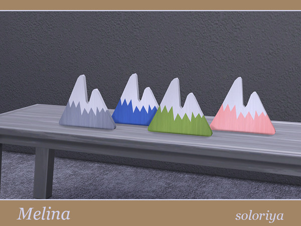 Sims 4 — Melina Small Deco Mountain by soloriya — Small decorative mountain. Part of Melina set. 4 color variations.