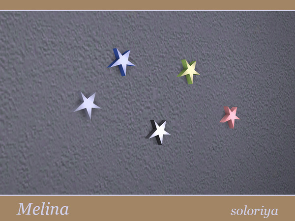 Sims 4 — Melina Wall Light Star by soloriya — Tiny wall light star. Part of Melina set. 5 color variations. Category: