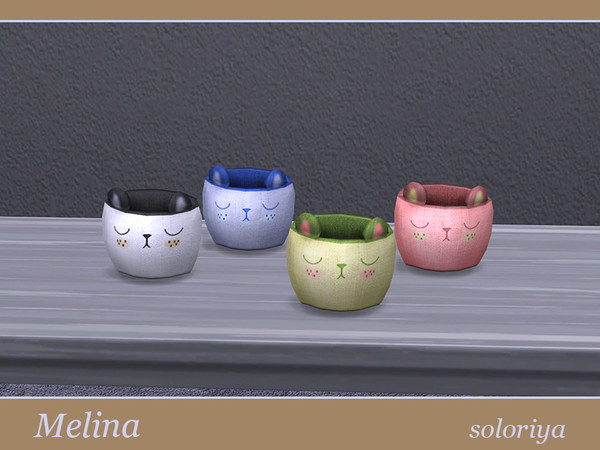 Sims 4 — Melina Bag Cat by soloriya — Decorative bag cat. You can place it on any surfaces. 4 color variations. Category: