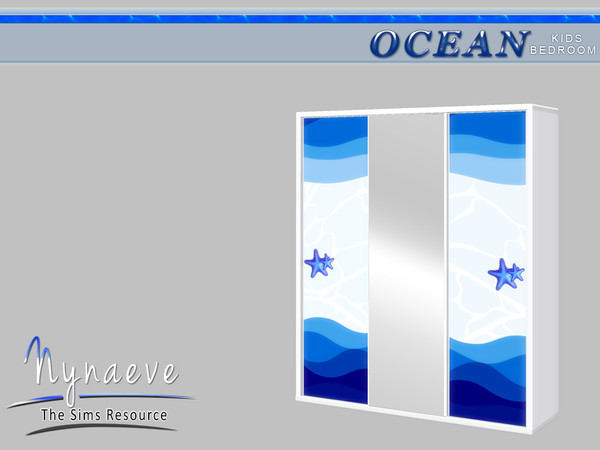 Sims 4 — Ocean Kids Dresser by NynaeveDesign — Ocean Kids Bedroom - Dresser Located in: Storage - Dressers Price: 753