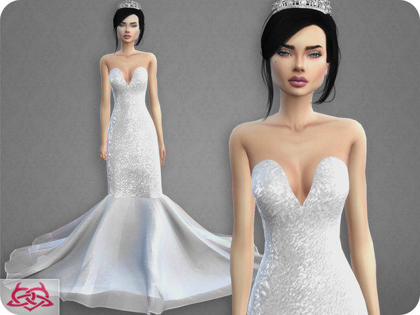 Sims 4 — Wedding Dress 8 RECOLOR 1 (Needs mesh) by Colores_Urbanos — 30 recolors Need mesh, look at recommended. Your