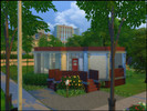 Sims 4 — Red Stone by Fatouma — Roofless one-story home that consists of two bedrooms and two bathrooms. Thoroughly