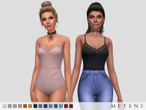 Sims 4 — Hannah Bodysuit by Metens — Comes in 14 colours. EA mesh edit by me I hope you like it! :)