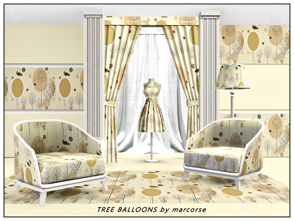 Sims 3 — Tree Balloons_marcorse by marcorse — Abstract pattern: abstract tree balloons in brown shades