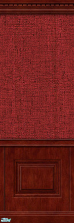 Sims 2 — Tweed Texture Walls-Red with panel by froilan — Series of tweed texture walls with assorted moldings. Enjoy!