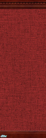 Sims 2 — Tweed Texture Walls-Red with molding by froilan — Series of tweed texture walls with assorted moldings. Enjoy!
