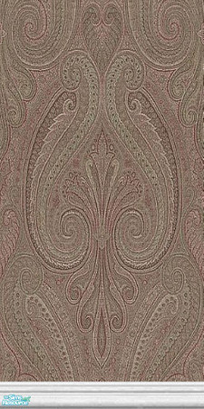 Sims 2 — 4 - 11 Free - 1 by Lorah — Brown and burgandy paisley, mint with pink roses, cream and tan palms.