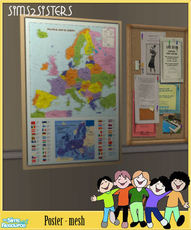 Sims 2 — S2S Classroom - Poster - Mesh by sims2sisters — 