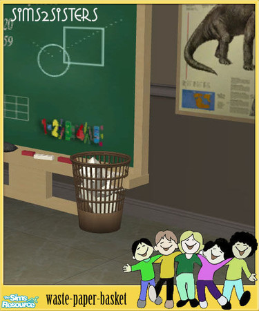 Sims 2 — S2S Classroom - Waste-Paper-Basket- Mesh by sims2sisters — 