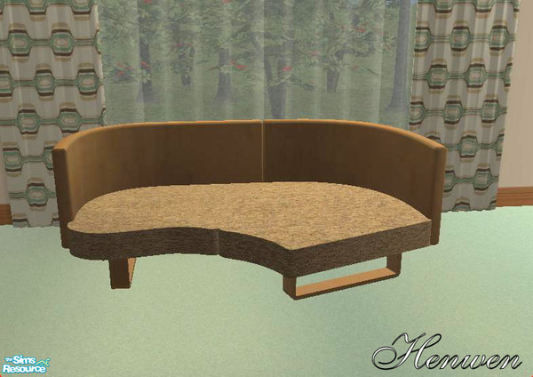 Sims 2 — 1950 Sofa Tweed Brown by Henwen — Sunairs sofa *MESH* in brown tweed.