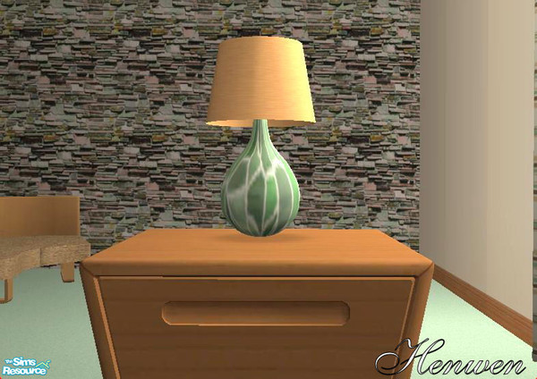 Sims 2 — 1950 Lamp Green by Henwen — Sim_Man123 recolor of *Marisse Livingroom Table Lamp* Mesh. 