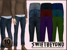 Sims 4 — Slim Jeans by Swiftbeyond — Skinny jeans in a variety of washes and colors. Available in 10 styles! Vneck