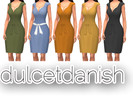 Sims 4 —  Leah Dress by dulcetdanish — a simple maxis match dress, base game compatible.