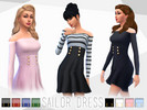 Sims 4 — Sailor Dress - City Living needed by MrCaliban — A sailor dress available in 8 colors that fit for every
