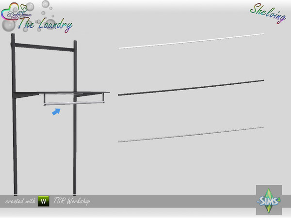 Sims 4 — The Laundry - Shelving - Bar v1 by BuffSumm — Part of the *The Laundry Set* ***TSRAA***