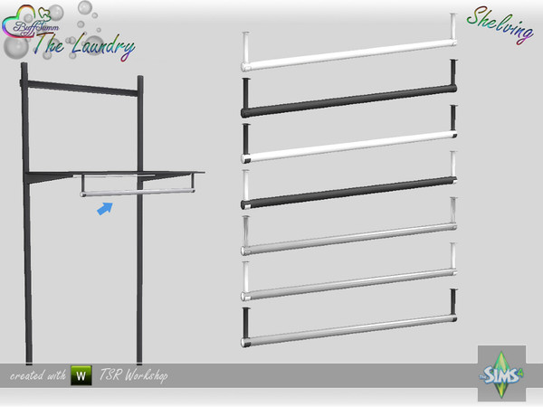 Sims 4 — The Laundry - Shelving - Bar v2 by BuffSumm — Part of the *The Laundry Set* ***TSRAA***