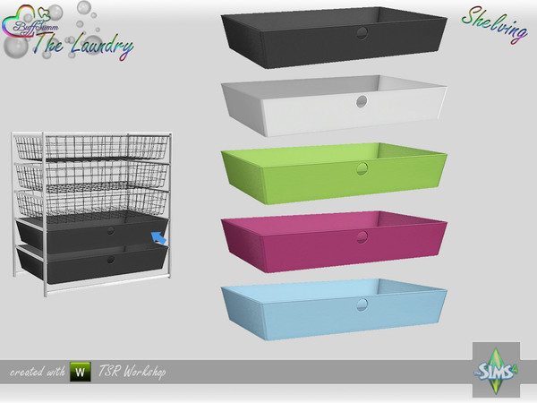 Sims 4 — The Laundry - Shelving - Drawer by BuffSumm — Part of the *The Laundry Set* ***TSRAA***