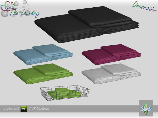 Sims 4 — The Laundry - Decoration - Towel v3 by BuffSumm — Part of the *The Laundry Set* ***TSRAA***