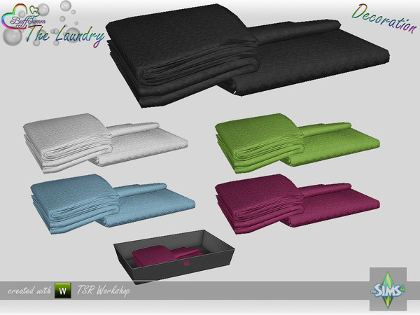 Sims 4 — The Laundry - Decoration - Towel v4 by BuffSumm — Part of the *The Laundry Set* ***TSRAA***