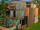Sims 4 — Oasis Springs Fitness Center (No CC) by AvenicciX — This 3-floor fitness center with basement pool and spa
