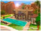 Sims 4 — Sunny Desert (No CC) by kaito_nikura — Nice and modern house in Oasis Springs. The design is inspired by earth