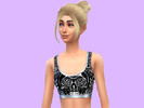 Sims 4 — Skull Sports Bra by crohniegirlgaming — This is a skull Sports Bra. I am going to be making more clothing so I