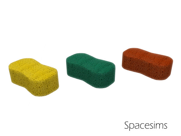 Sims 4 — Cleaning essentials - Sponge by spacesims — This sponge is very absorbent and not likely to fall apart while in