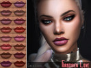 Sims 4 — KM Forbidden Love Lipstick by KittyMeow2 — Lipstick in 16 colours with custom thumbnail Works on skin overlays