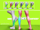 Sims 4 — SeeMYwings? Tattoo-Set by pssshsimscc — base game compatible two tattoos in 6 shades best to wear with flats I