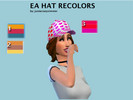 Sims 4 — EA Base Game Hat Recolor | Patterns by justacrazysimmer — A base game hat recolor with 3 swatches.