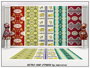 Sims 3 — Retro and Others_marcorse by marcorse — Five Fabric patterns - including two retro wallpaper designs. [if you