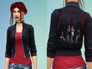 Sims 4 — Pretty Little Liars jacket by Glambertfreak17 — - shirt+jacket - red and black - Pretty Little Liars print on