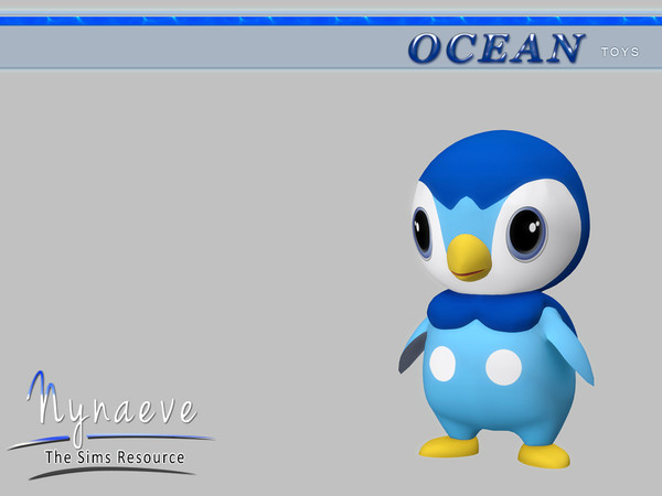 Sims 4 — Piplup by NynaeveDesign — Ocean Toys - Piplup Located in: Kids - Kids' Decor Price: 53 Tiles: 0.5x0.5 Color