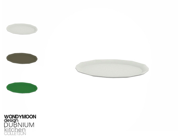 Sims 4 — Dubnium Plate - Small by wondymoon — - Dubnium Kitchen - Plate - Small - Wondymoon|TSR - Creations'2017