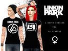 Sims 4 — Linkin Park Shirts - Female by DeadBat — 6 different designs. Feminine version. 