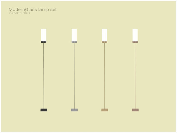 Sims 4 — [ModernGlass] floor lamp 1x by Severinka_ — Floor lamp with one glass lampshade From the set 'ModernGlass lamp