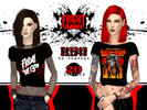 Sims 4 — Fright Rags Tops by Deadbat - Backyard needed by DeadBat — 20 Horror Tops from Fright Rags. Enjoy! Backyard
